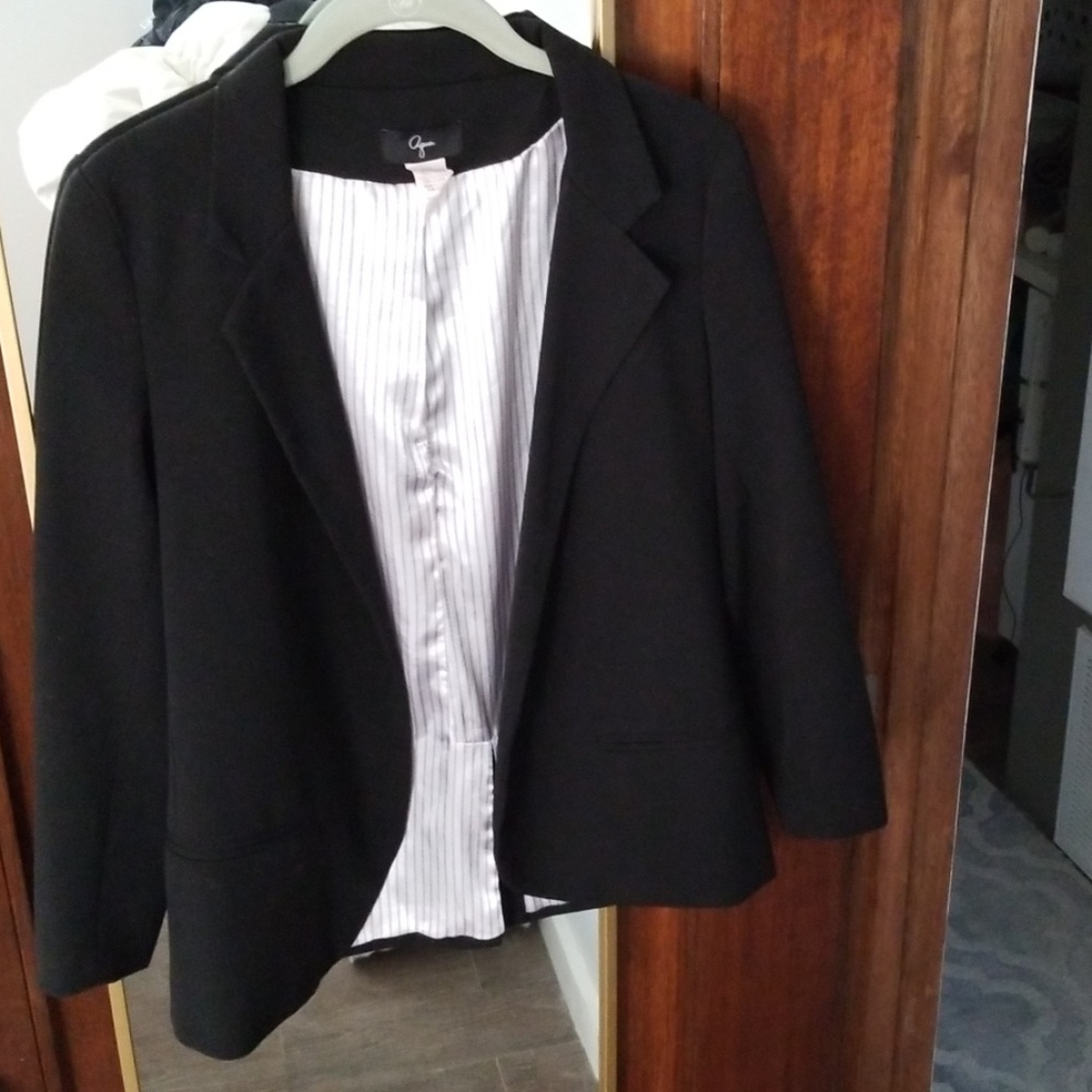 Bloomingdales Aqua black blazer size small